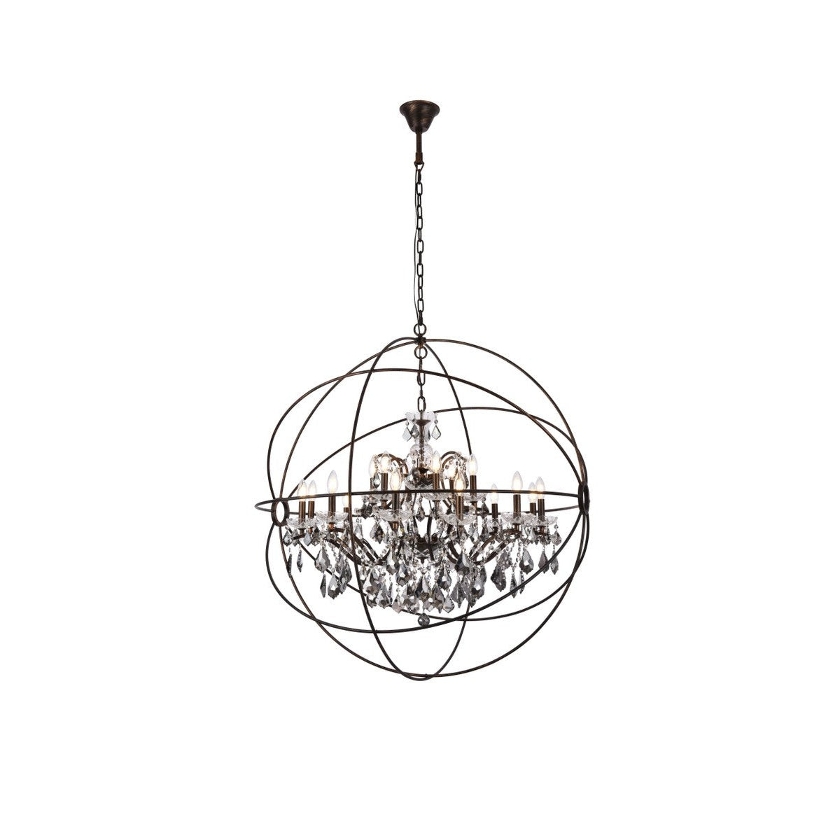 Elegant Lighting - 1130G43DB-SS/RC - 18 Light Chandelier - Geneva - Dark Bronze