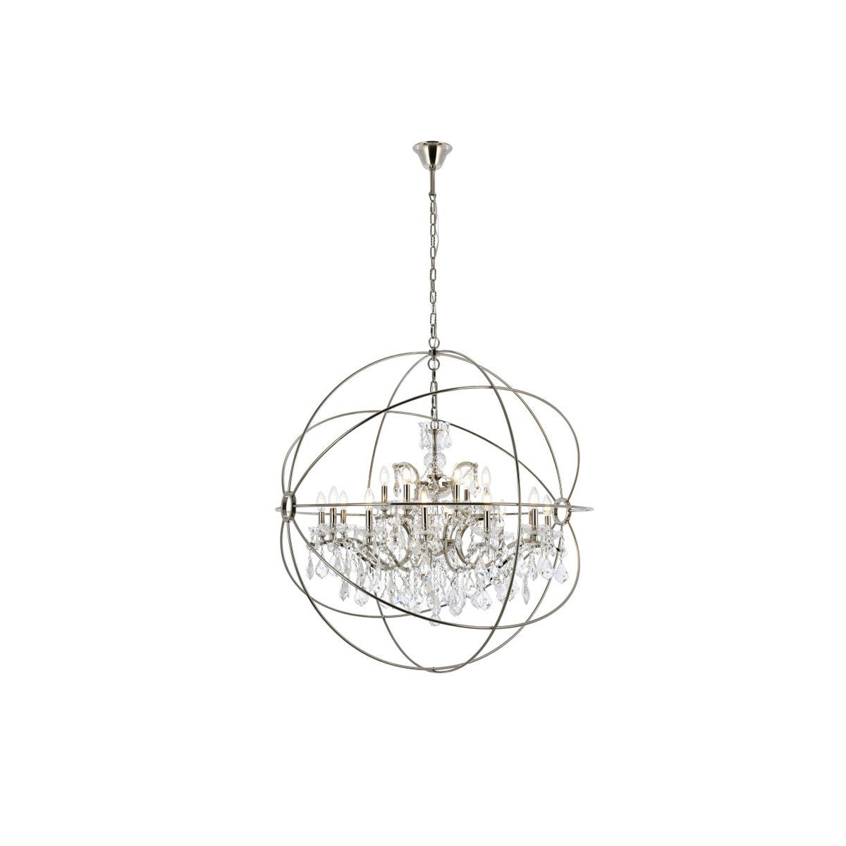 Elegant Lighting - 1130G43PN/RC - 18 Light Chandelier - Geneva - Polished Nickel