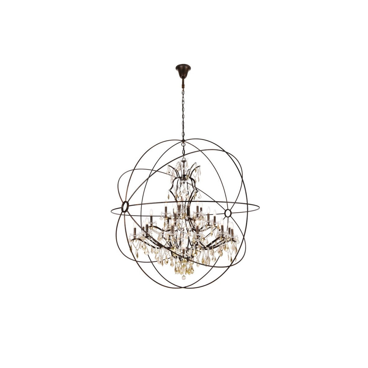 Elegant Lighting - 1130G60DB/RC - 25 Light Chandelier - Geneva - Dark Bronze