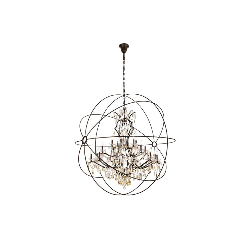 Elegant Lighting - 1130G60DB/RC - 25 Light Chandelier - Geneva - Dark Bronze