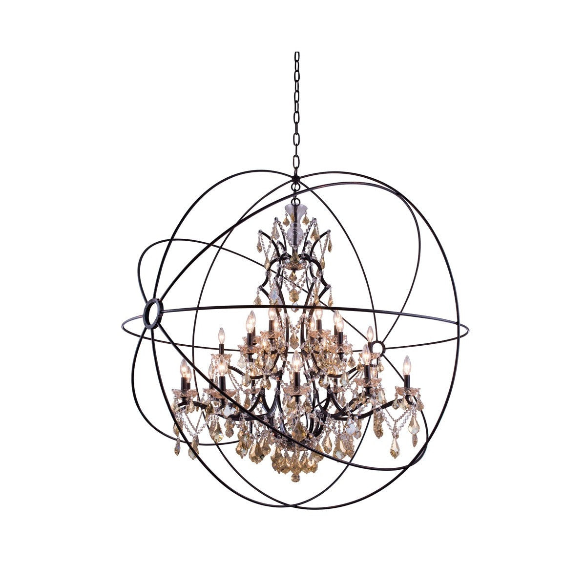 Elegant Lighting - 1130G60DB-GT/RC - 25 Light Chandelier - Geneva - Dark Bronze