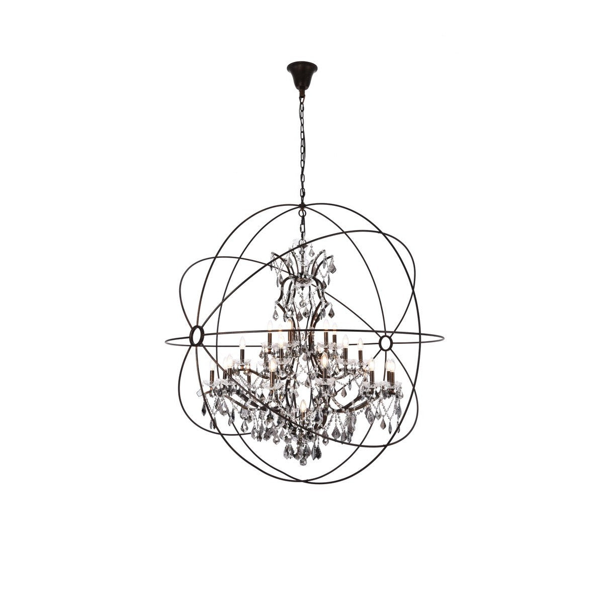 Elegant Lighting - 1130G60DB-SS/RC - 25 Light Chandelier - Geneva - Dark Bronze