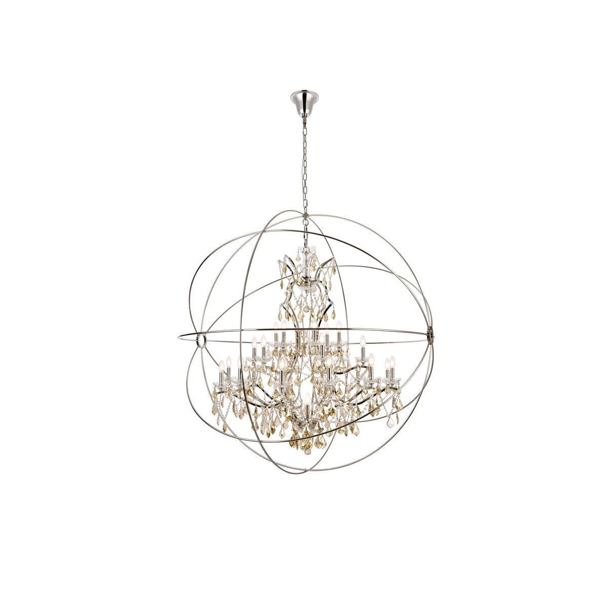 Elegant Lighting - 1130G60PN-GT/RC - 25 Light Chandelier - Geneva - Polished Nickel