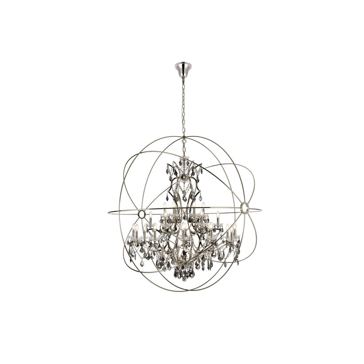 Elegant Lighting - 1130G60PN-SS/RC - 25 Light Chandelier - Geneva - Polished Nickel