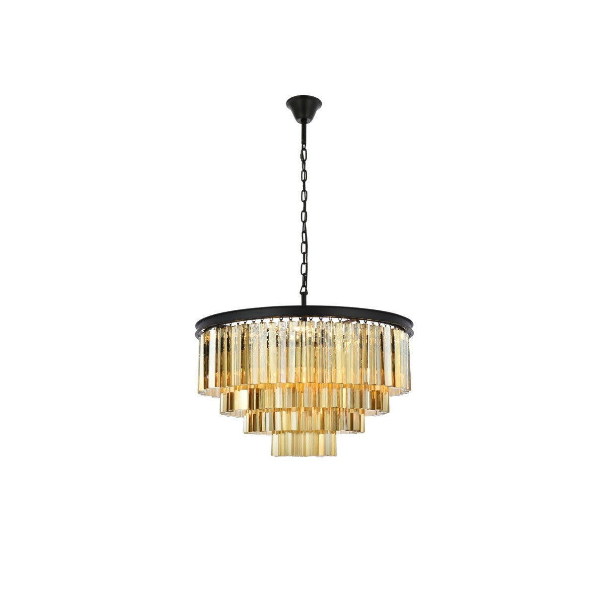 Elegant Lighting - 1201D32MB-GT/RC - 17 Light Chandelier - Sydney - Matte Black