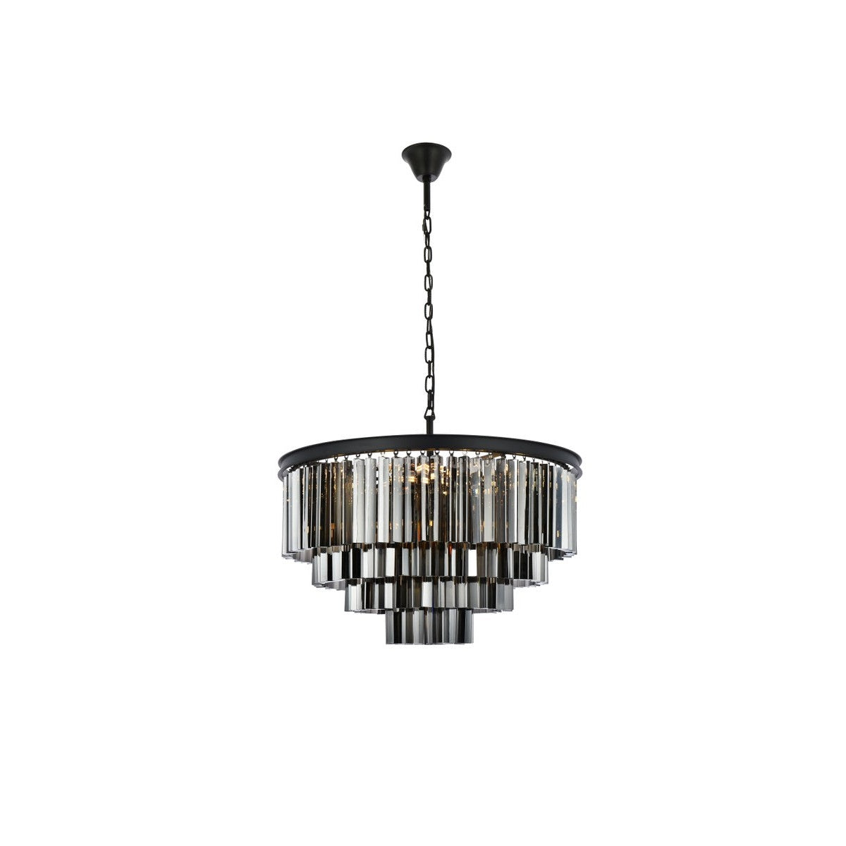 Elegant Lighting - 1201D32MB-SS/RC - 17 Light Chandelier - Sydney - Matte Black