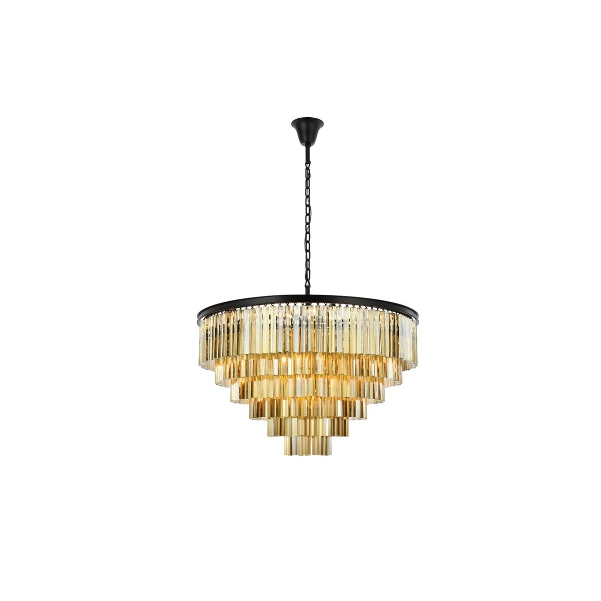 Elegant Lighting - 1201D44MB-GT/RC - 33 Light Chandelier - Sydney - Matte Black