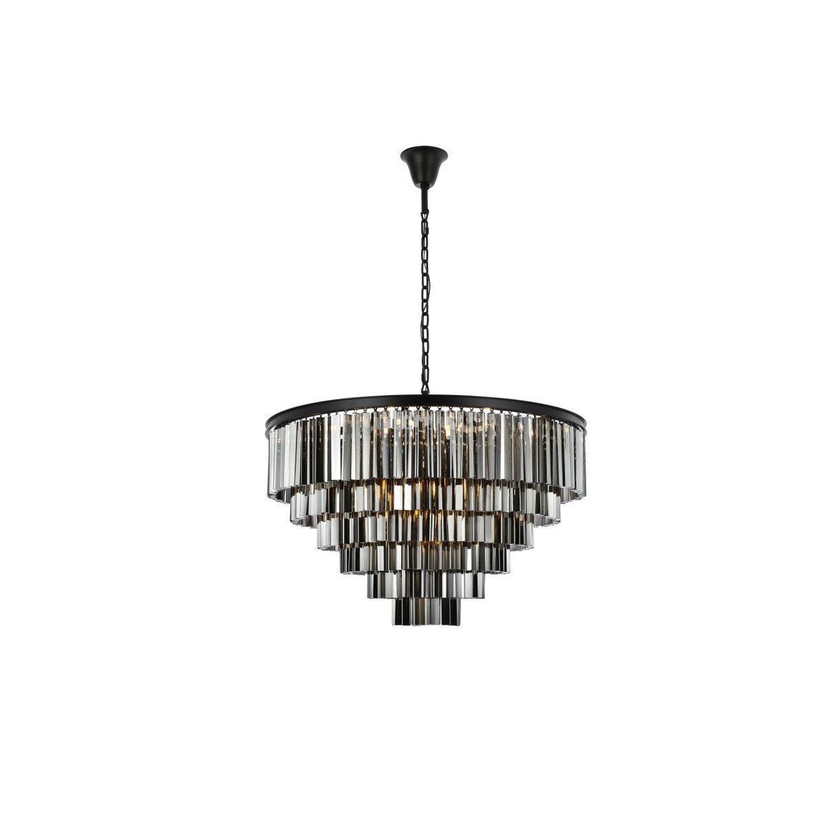 Elegant Lighting - 1201D44MB-SS/RC - 33 Light Chandelier - Sydney - Matte Black