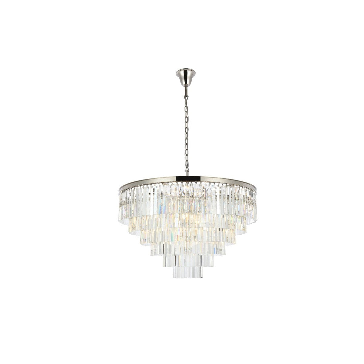 Elegant Lighting - 1201D44PN/RC - 33 Light Chandelier - Sydney - Polished Nickel