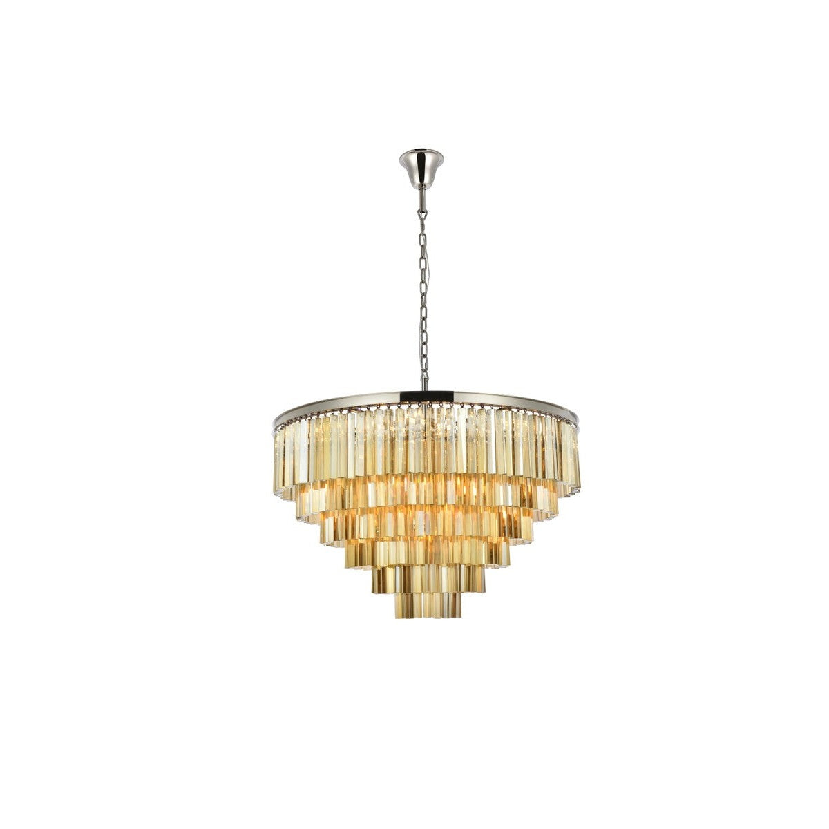 Elegant Lighting - 1201D44PN-GT/RC - 33 Light Chandelier - Sydney - Polished Nickel