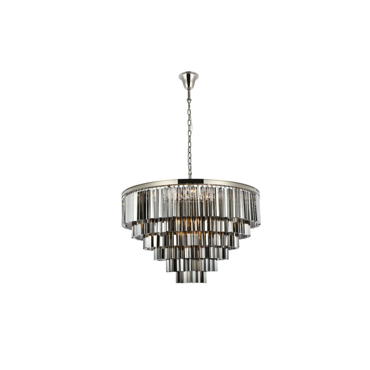Elegant Lighting - 1201D44PN-SS/RC - 33 Light Chandelier - Sydney - Polished Nickel