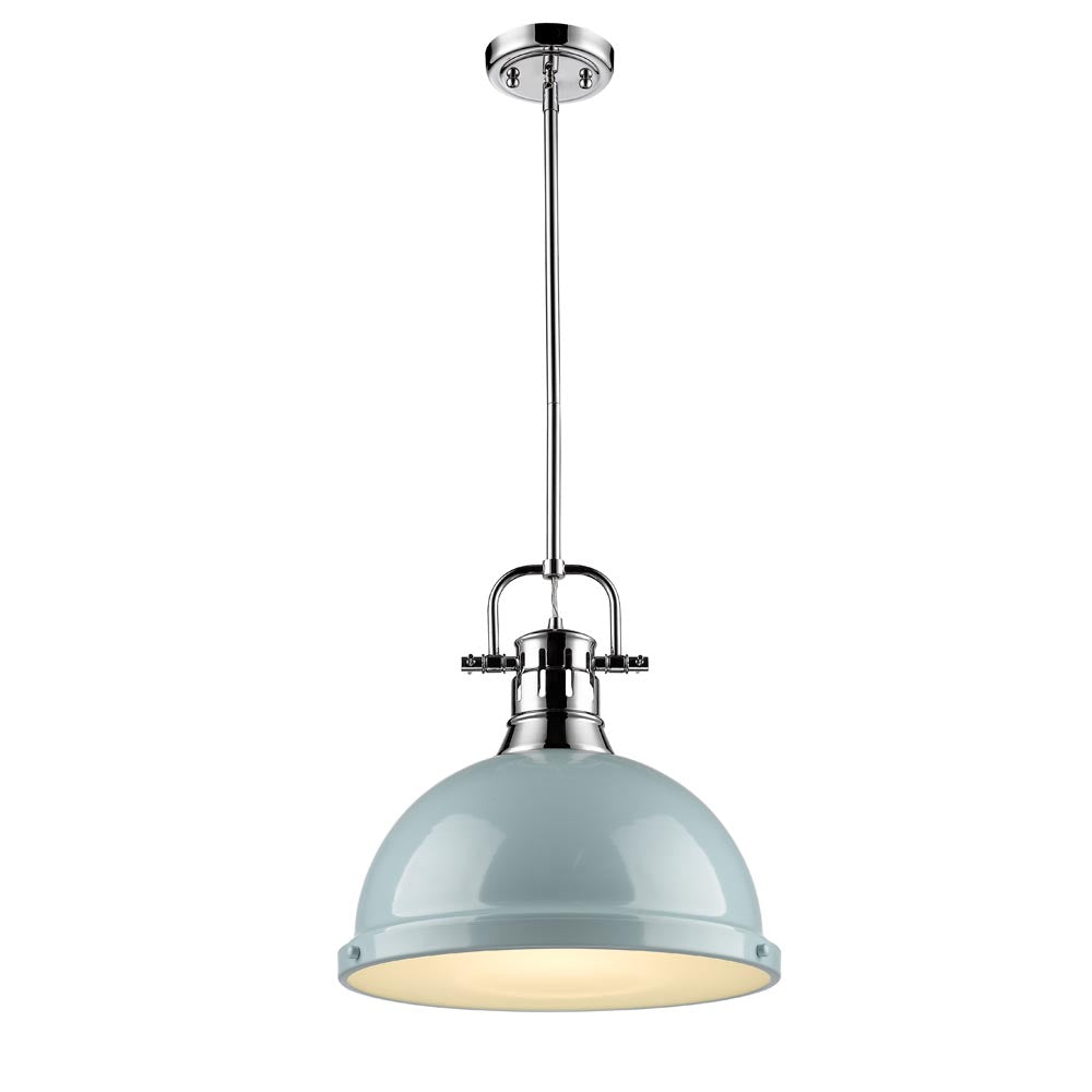 Golden - 3604-L CH-SF - One Light Pendant - Duncan - Chrome