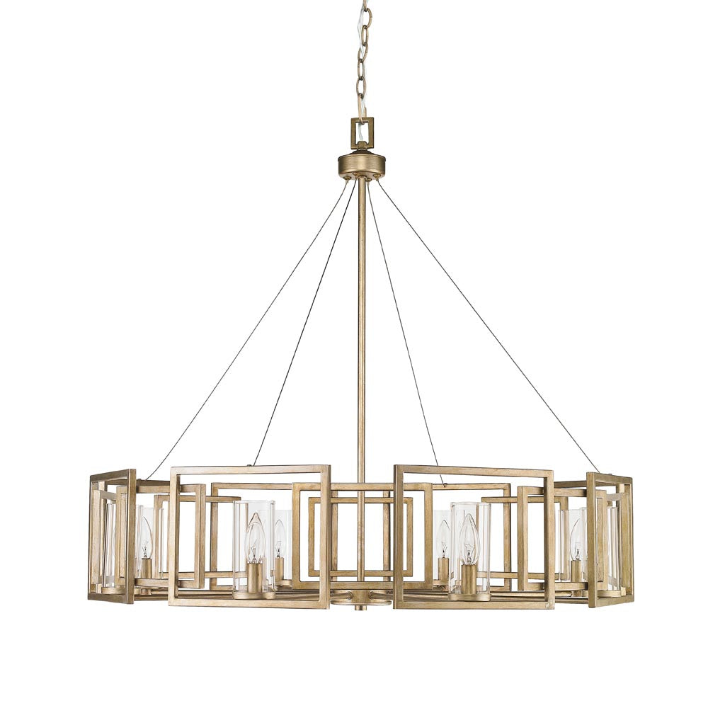 Golden - 6068-8 WG - Eight Light Chandelier - Marco - White Gold
