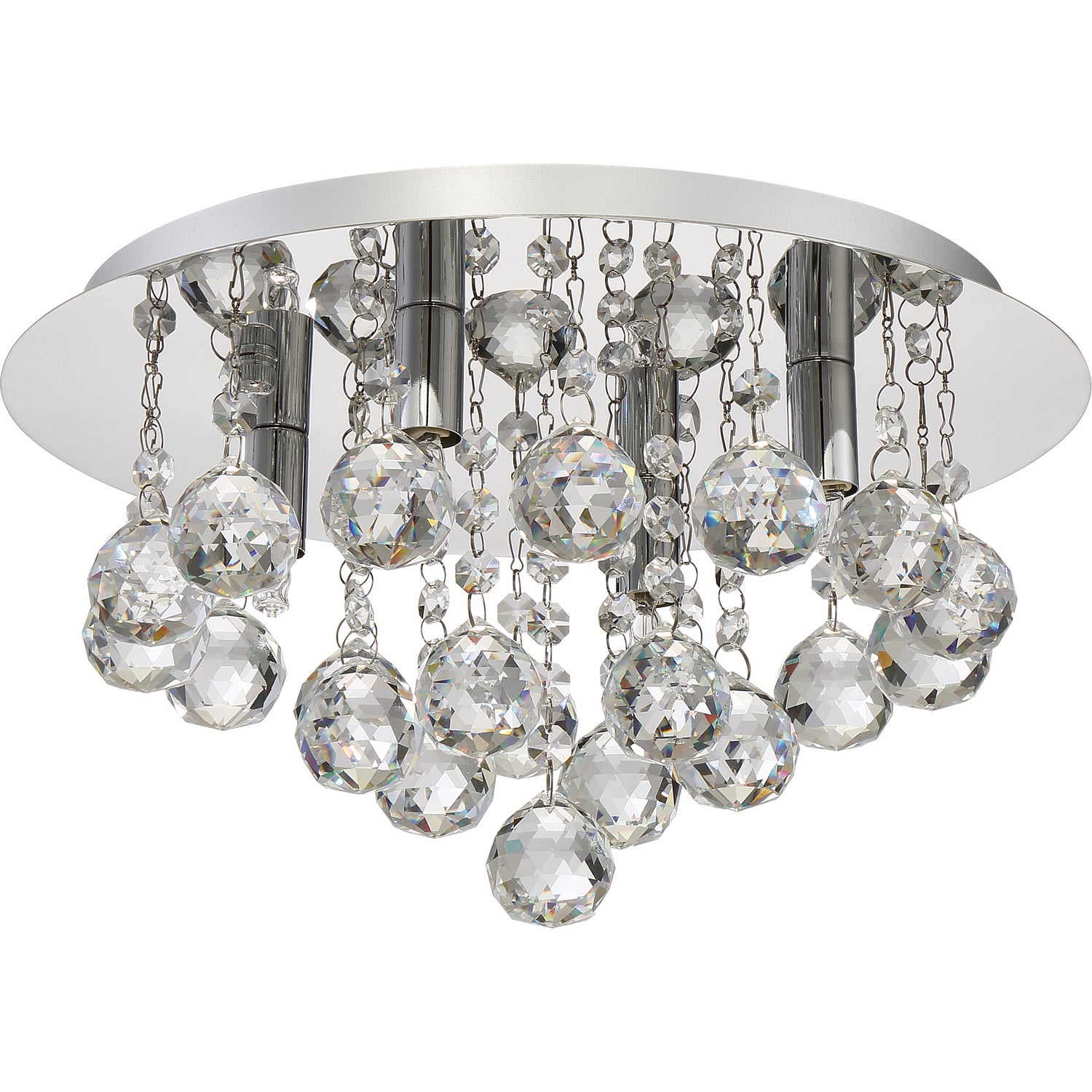 Quoizel - BRX1614C - Four Light Flush Mount - Bordeaux - Polished Chrome