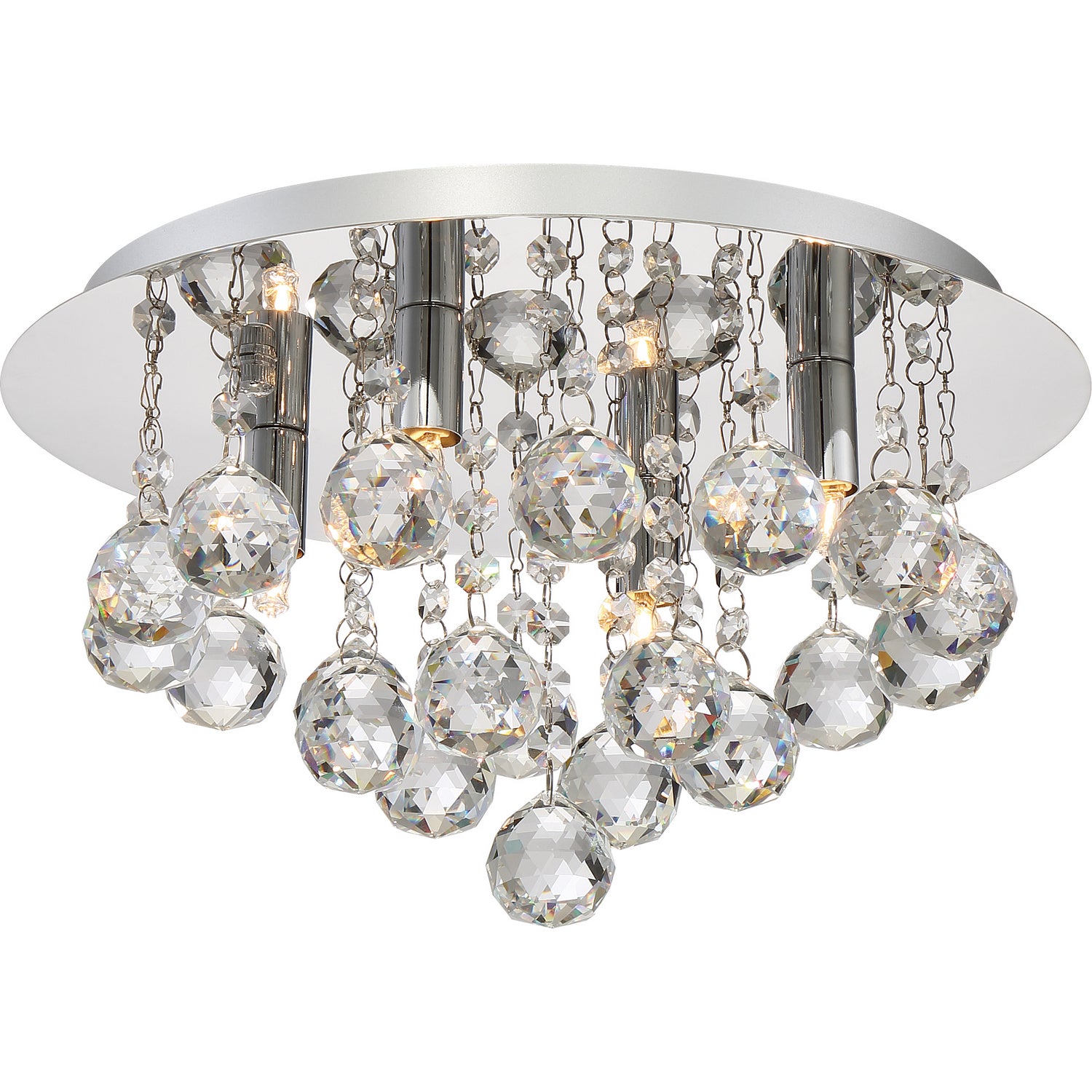 Quoizel - BRX1614C - Four Light Flush Mount - Bordeaux - Polished Chrome