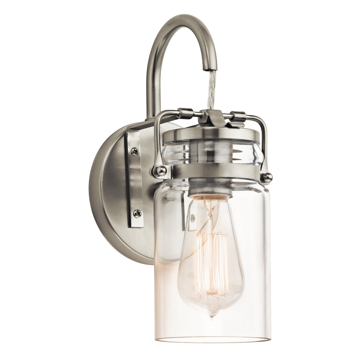 Kichler - 45576NI - One Light Wall Sconce - Brinley - Brushed Nickel
