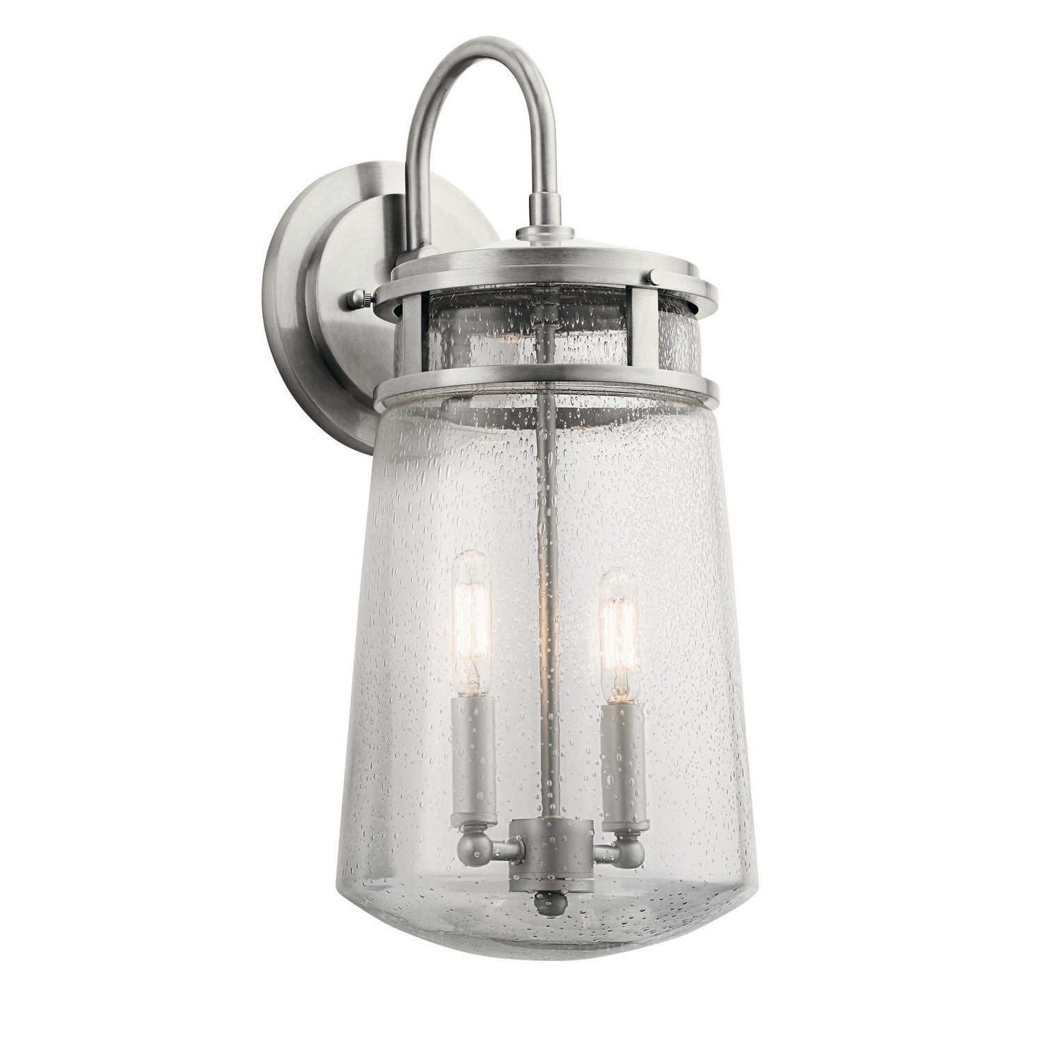 Kichler - 49496BA - Two Light Outdoor Wall Mount - Lyndon - Brushed Aluminum