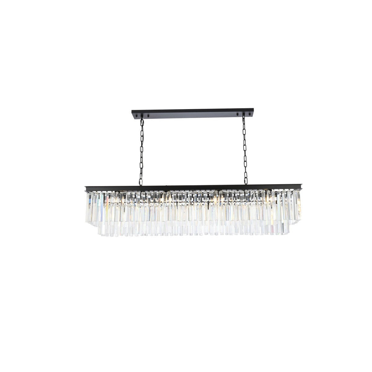 Elegant Lighting - 1202D60MB/RC - 12 Light Chandelier - Sydney - Matte Black