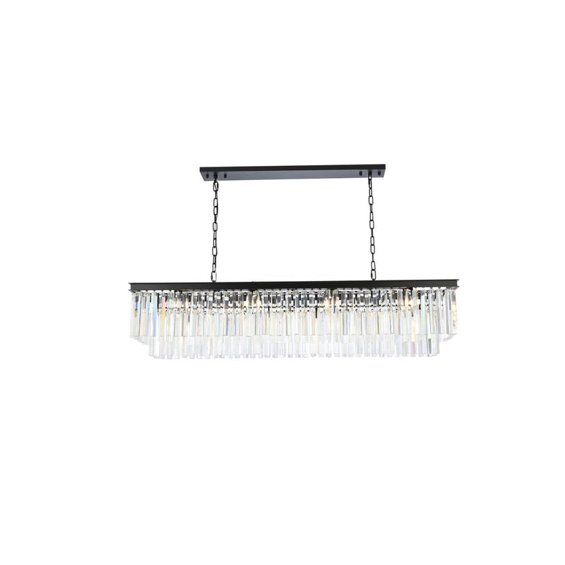 Elegant Lighting - 1202D60MB/RC - 12 Light Chandelier - Sydney - Matte Black