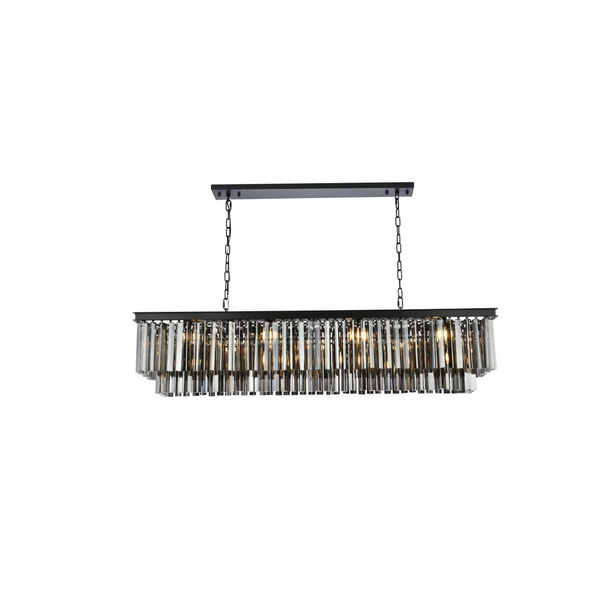 Elegant Lighting - 1202D60MB-SS/RC - 12 Light Chandelier - Sydney - Matte Black