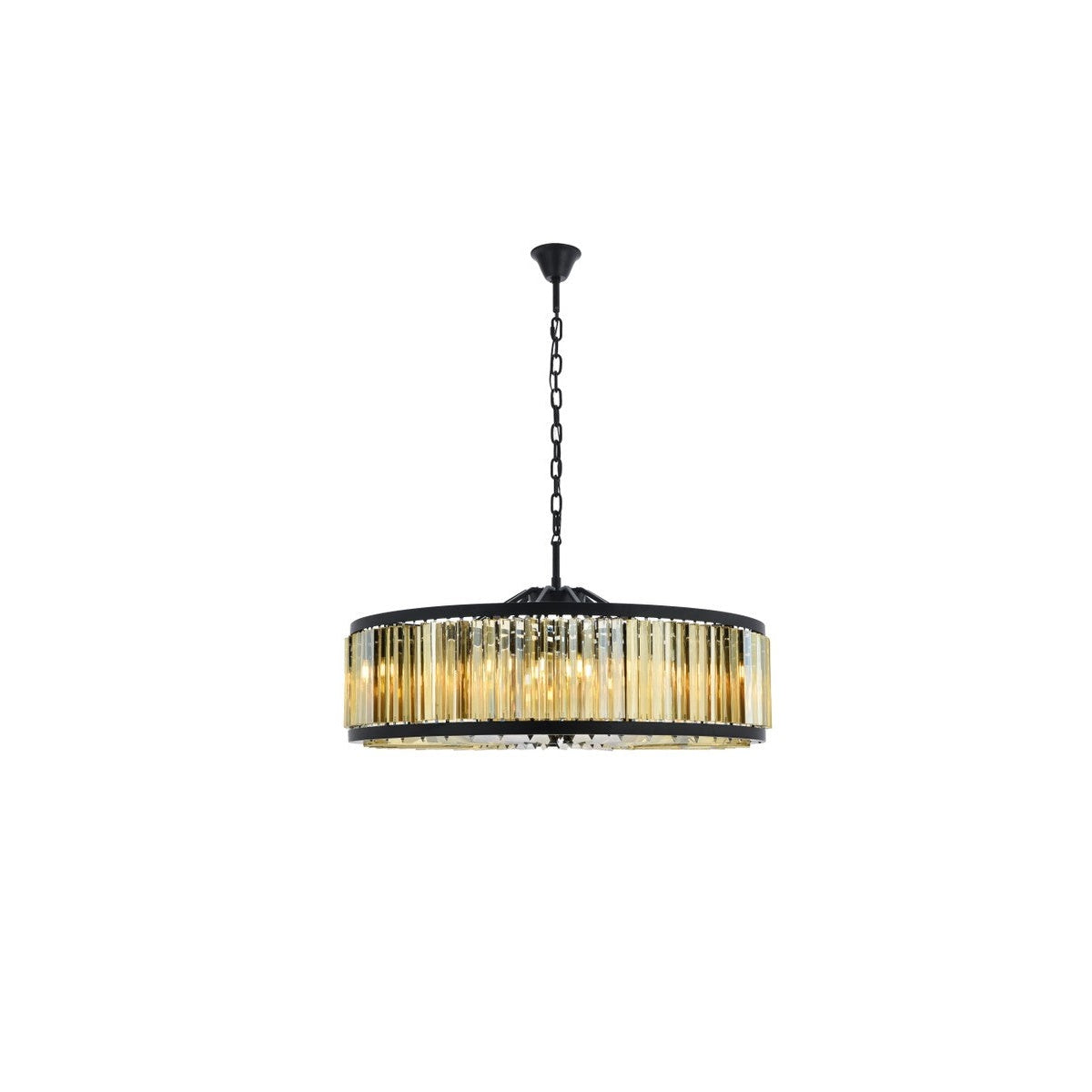 Elegant Lighting - 1203G43MB-GT/RC - Ten Light Chandelier - Chelsea - Matte Black
