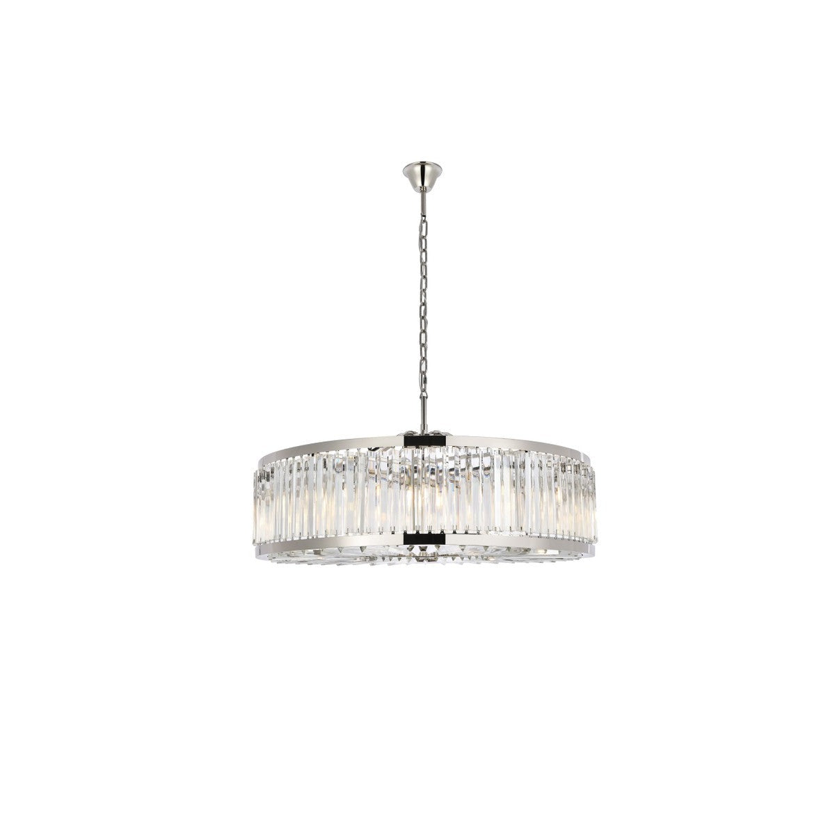 Elegant Lighting - 1203G43PN/RC - Ten Light Chandelier - Chelsea - Polished Nickel