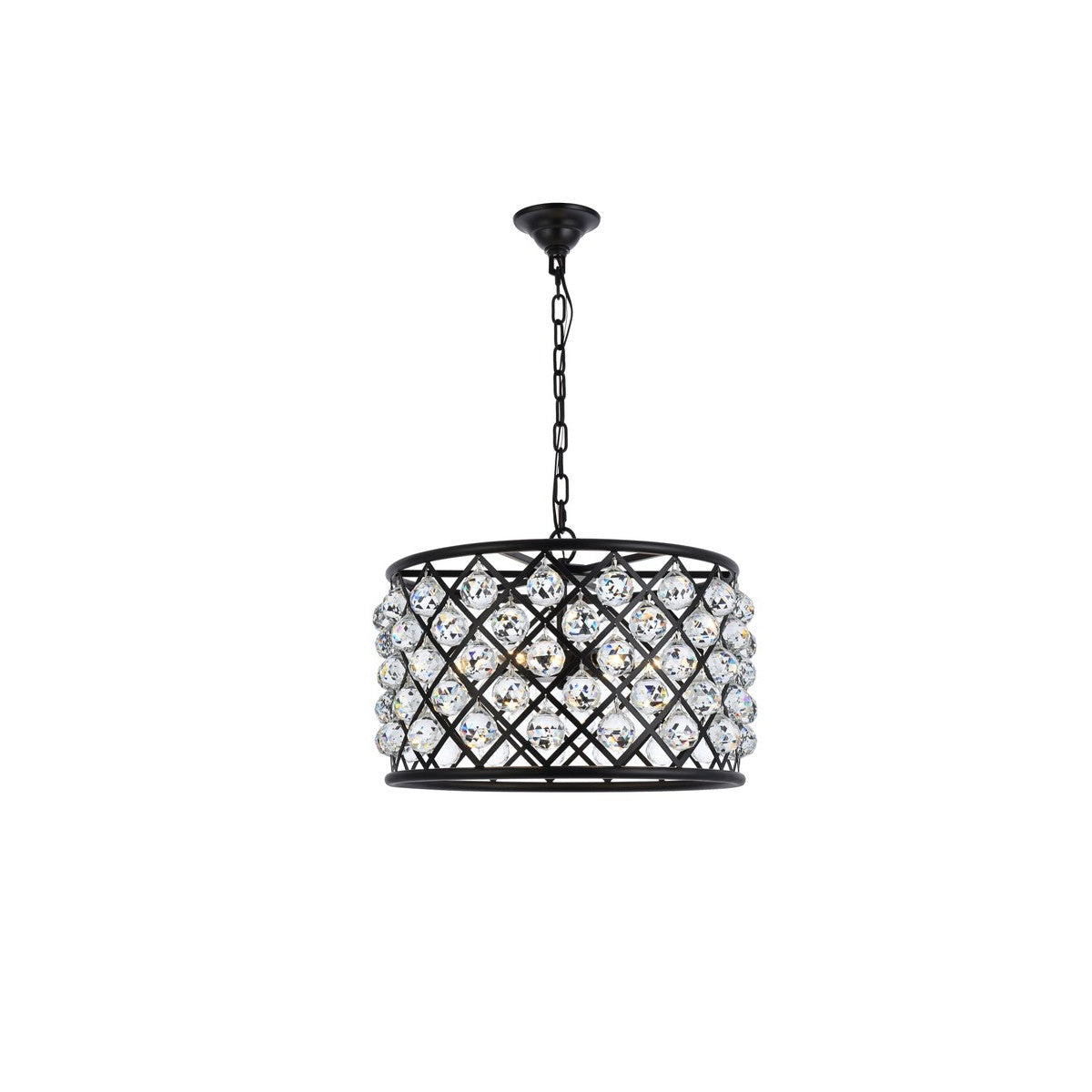 Elegant Lighting - 1206D20MB/RC - Six Light Pendant - Madison - Matte Black