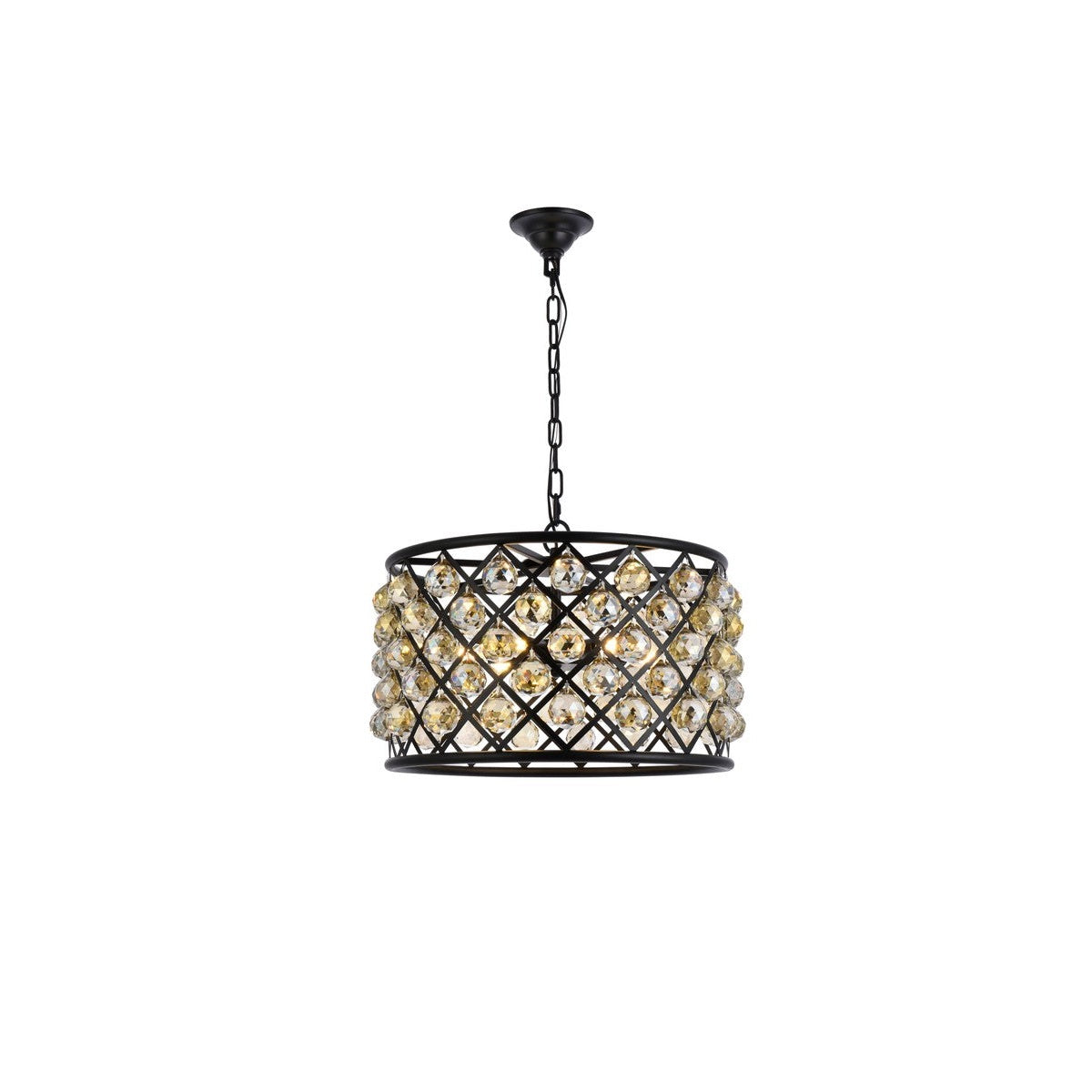 Elegant Lighting - 1206D20MB-GT/RC - Six Light Pendant - Madison - Matte Black