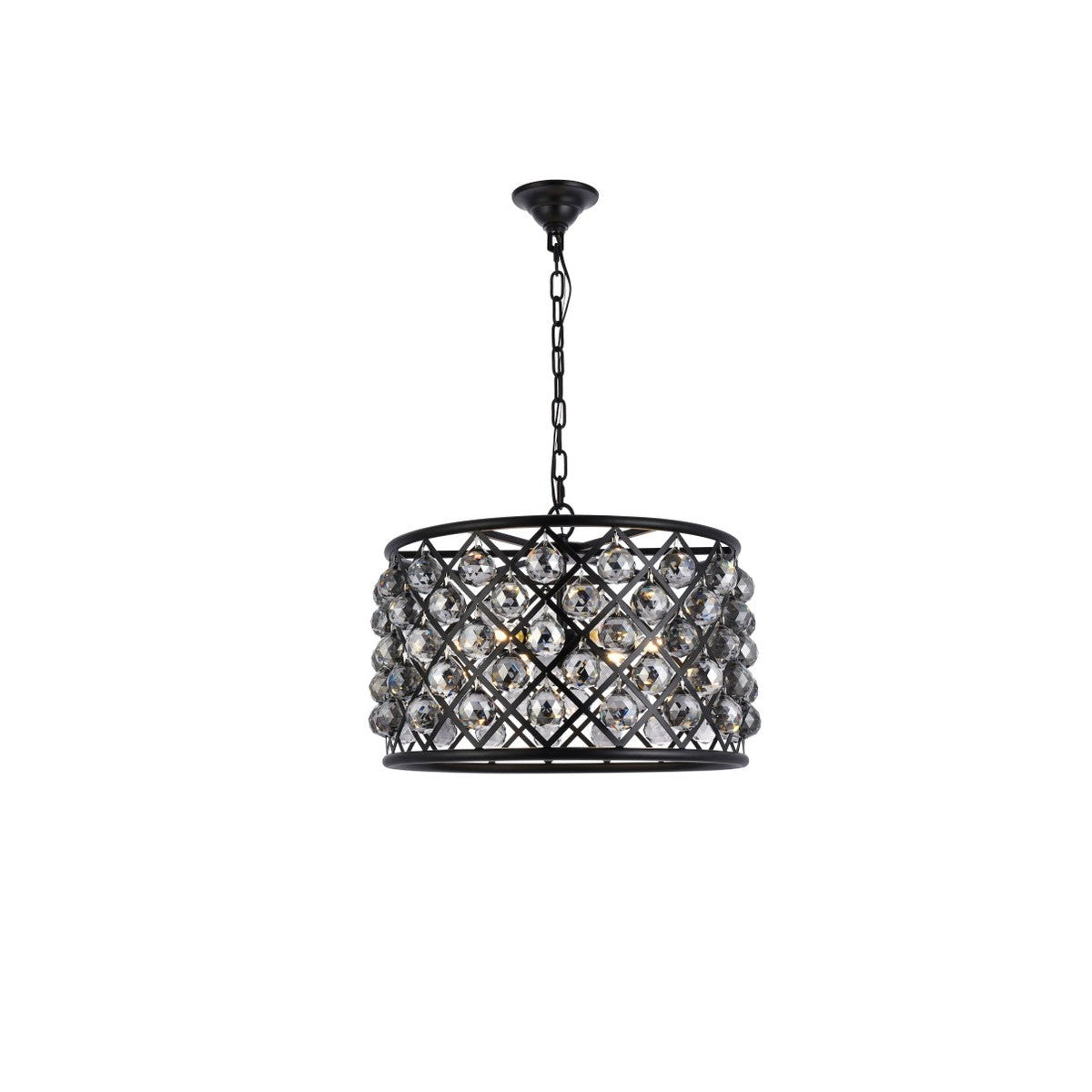 Elegant Lighting - 1206D20MB-SS/RC - Six Light Pendant - Madison - Matte Black