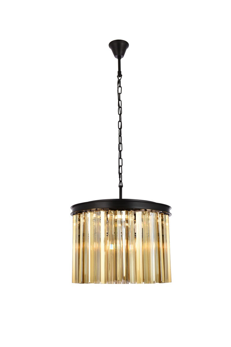 Elegant Lighting - 1208D20MB-GT/RC - Six Light Pendant - Sydney - Matte Black
