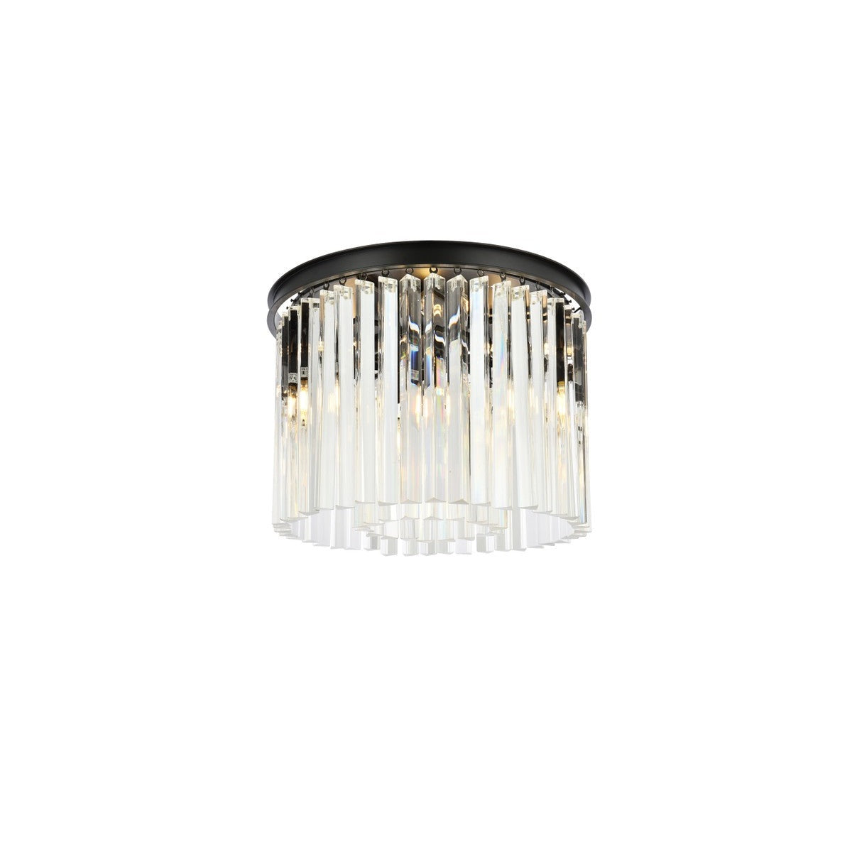 Elegant Lighting - 1208F20MB/RC - Six Light Flush Mount - Sydney - Matte Black