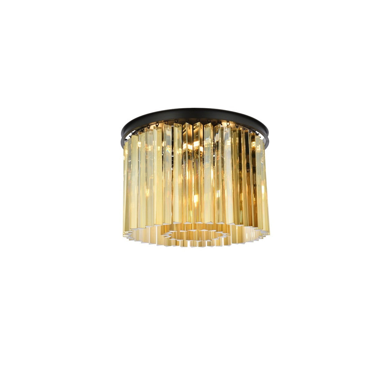 Elegant Lighting - 1208F20MB-GT/RC - Six Light Flush Mount - Sydney - Matte Black