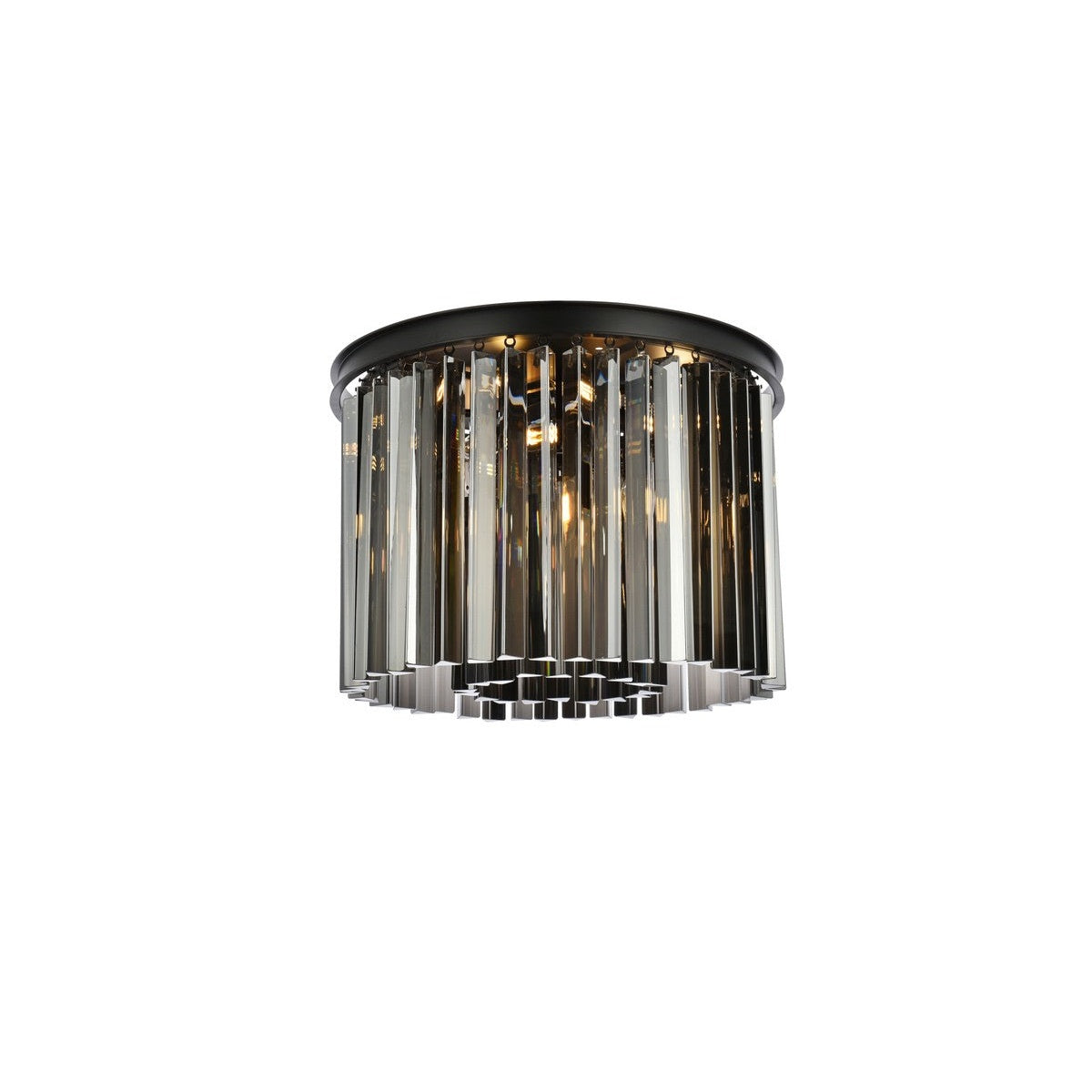 Elegant Lighting - 1208F20MB-SS/RC - Six Light Flush Mount - Sydney - Matte Black