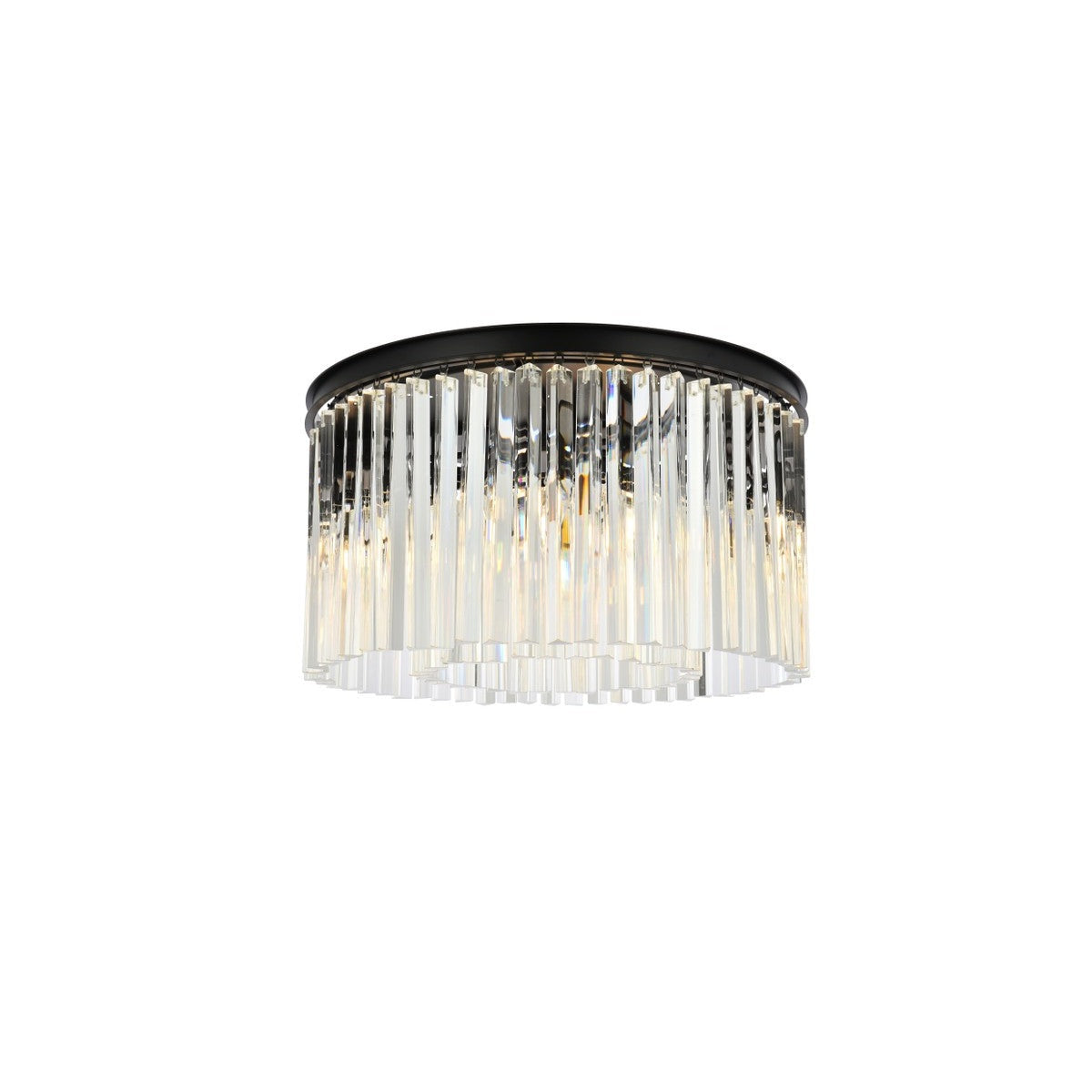 Elegant Lighting - 1208F26MB/RC - Eight Light Flush Mount - Sydney - Matte Black