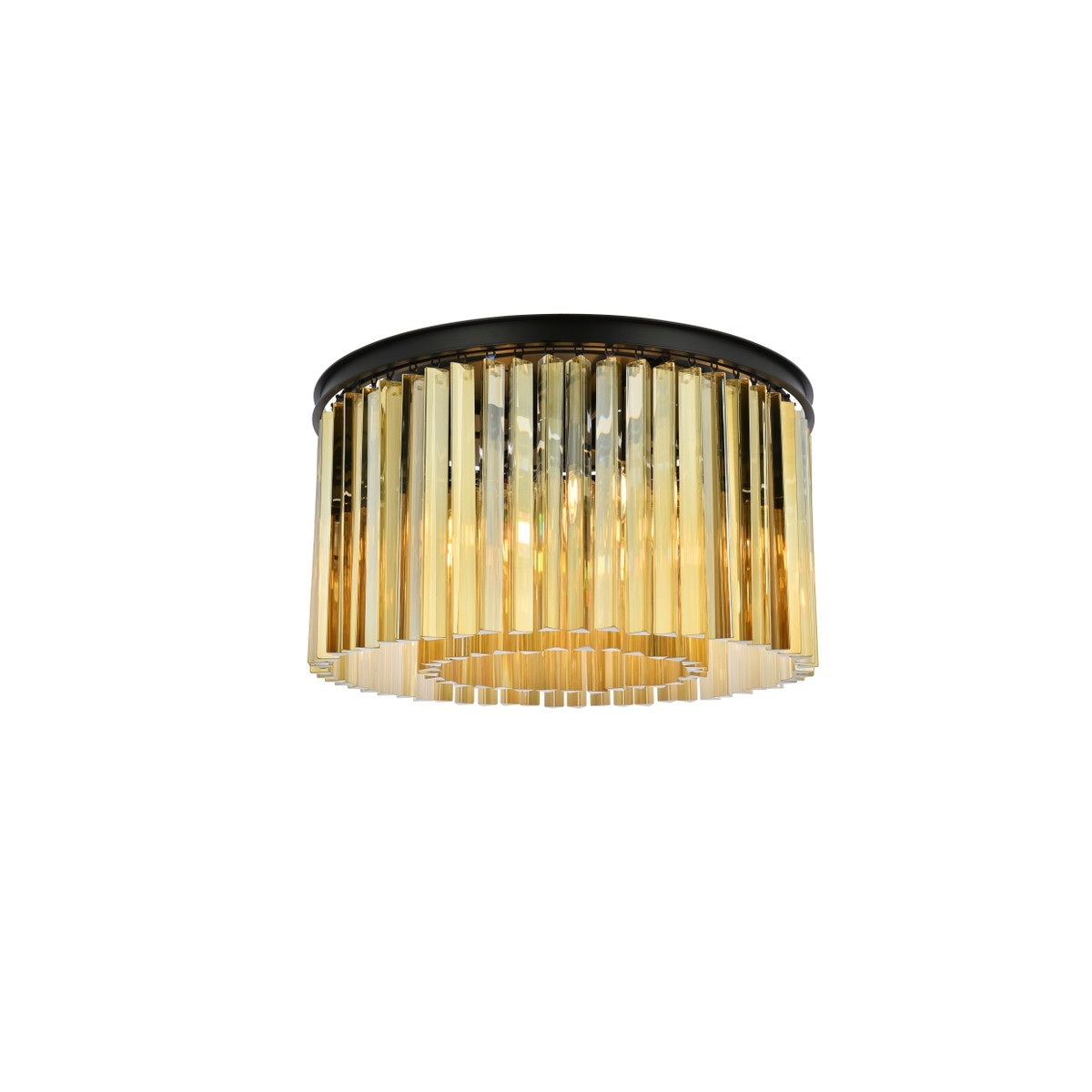 Elegant Lighting - 1208F26MB-GT/RC - Eight Light Flush Mount - Sydney - Matte Black