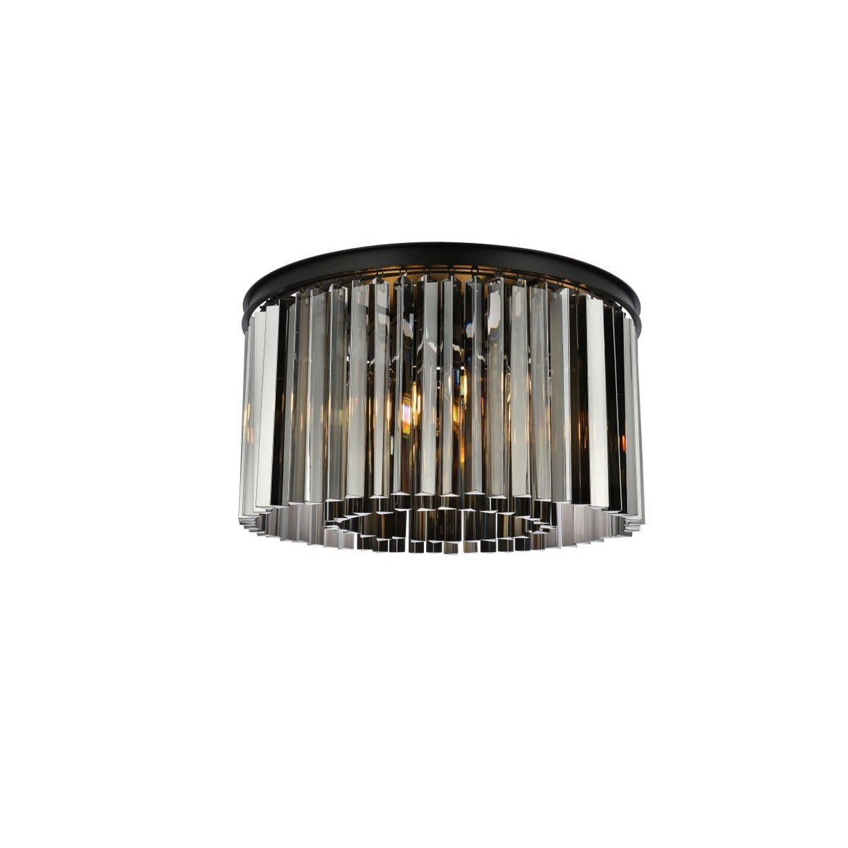 Elegant Lighting - 1208F26MB-SS/RC - Eight Light Flush Mount - Sydney - Matte Black