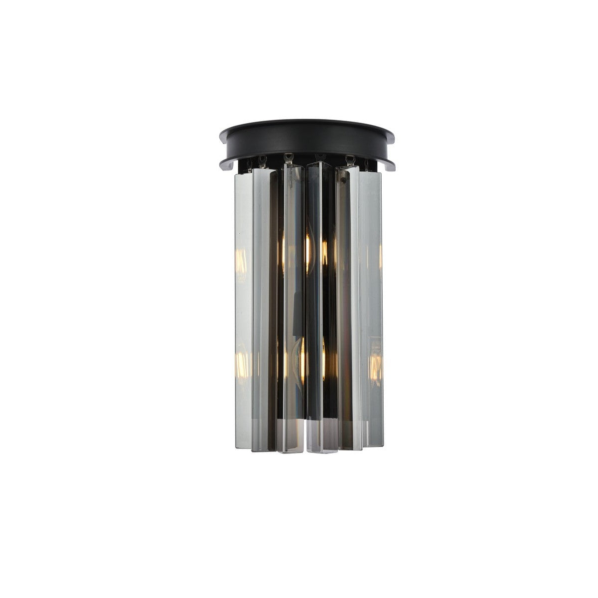 Elegant Lighting - 1208W8MB-SS/RC - Two Light Wall Sconce - Sydney - Matte Black