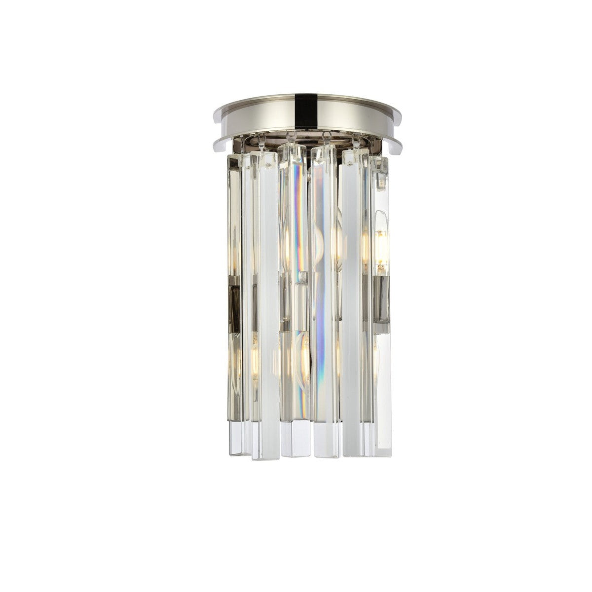 Elegant Lighting - 1208W8PN/RC - Two Light Wall Sconce - Sydney - Polished Nickel