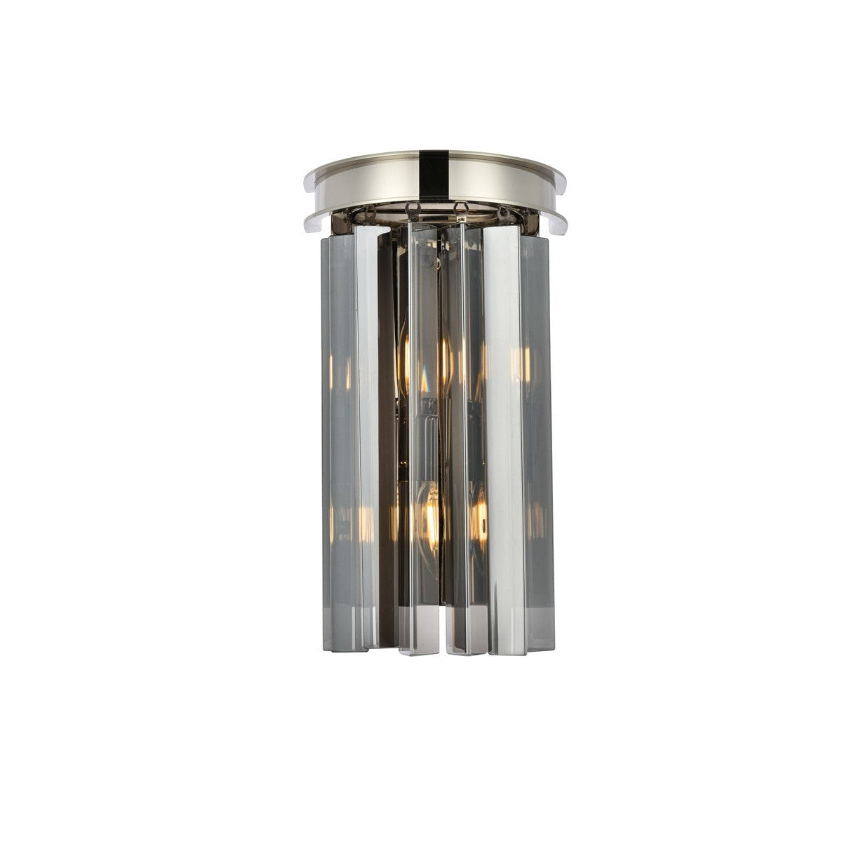 Elegant Lighting - 1208W8PN-SS/RC - Two Light Wall Sconce - Sydney - Polished Nickel