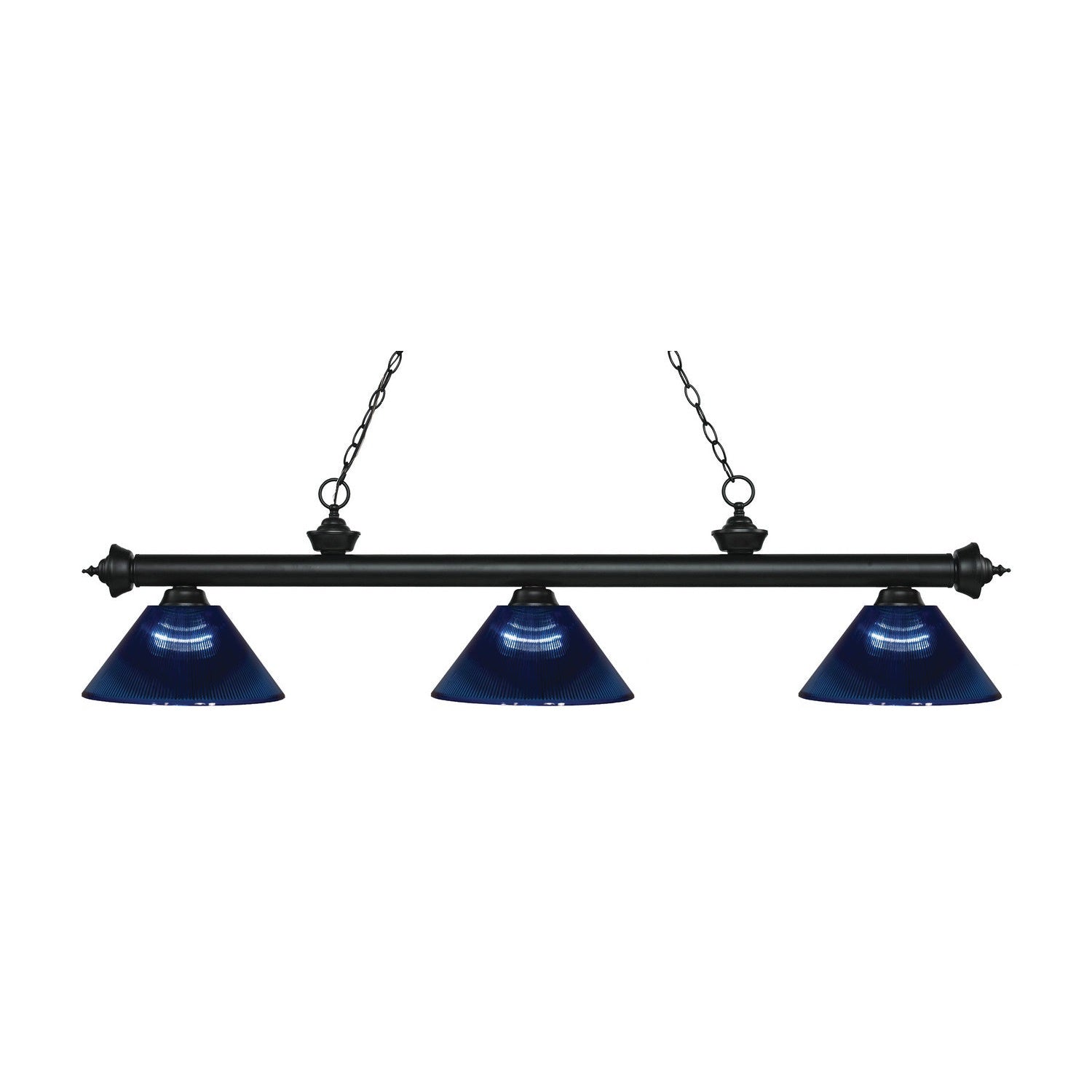 Z-Lite - 200-3MB-ARDB - Three Light Billiard - Riviera - Matte Black