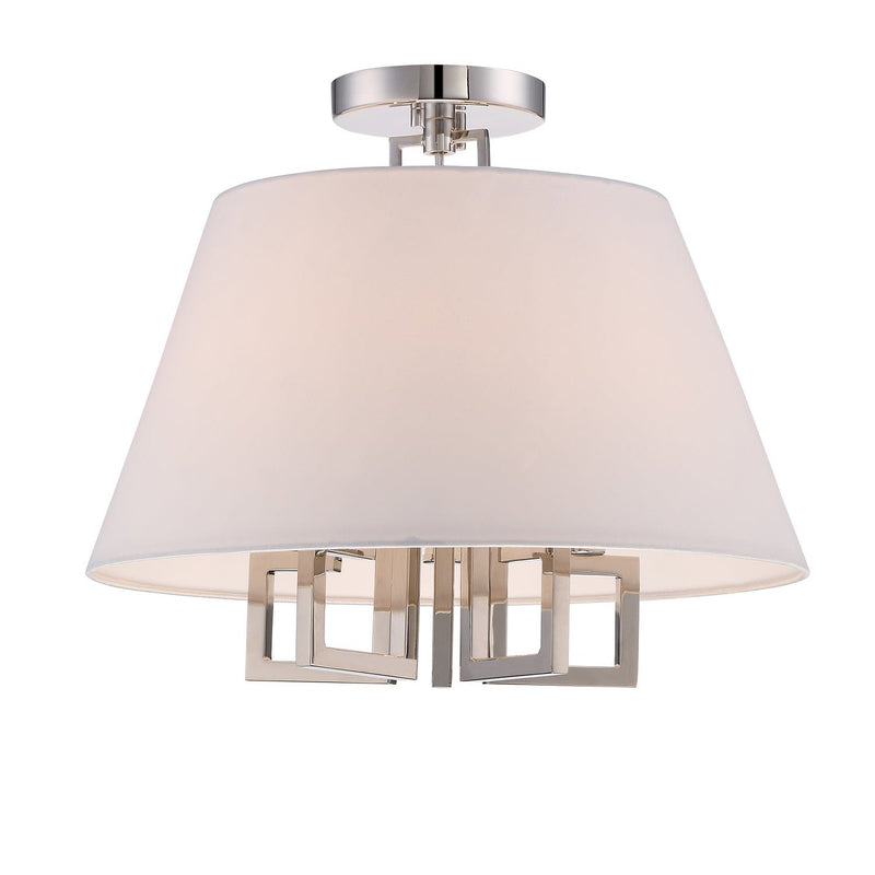 Crystorama - 2255-PN_CEILING - Five Light Semi Flush Mount - Westwood - Polished Nickel