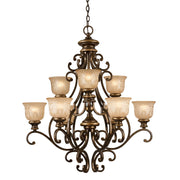 Crystorama - 7409-BU - Nine Light Chandelier - Norwalk - Bronze Umber