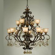 Crystorama - 7512-BU-GT-MWP - 12 Light Chandelier - Norwalk - Bronze Umber