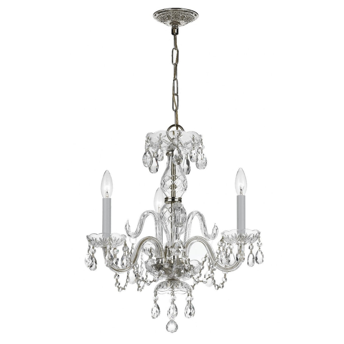 Crystorama - 5044-CH-CL-I - Three Light Mini Chandelier - Traditional Crystal - Polished Chrome