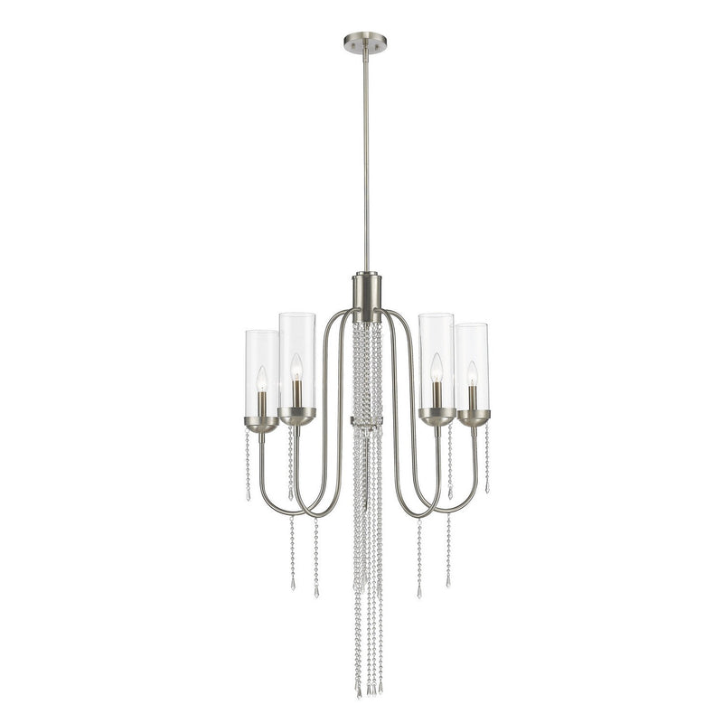 Z-Lite - 433-5BN - Five Light Chandelier - Siena - Brushed Nickel