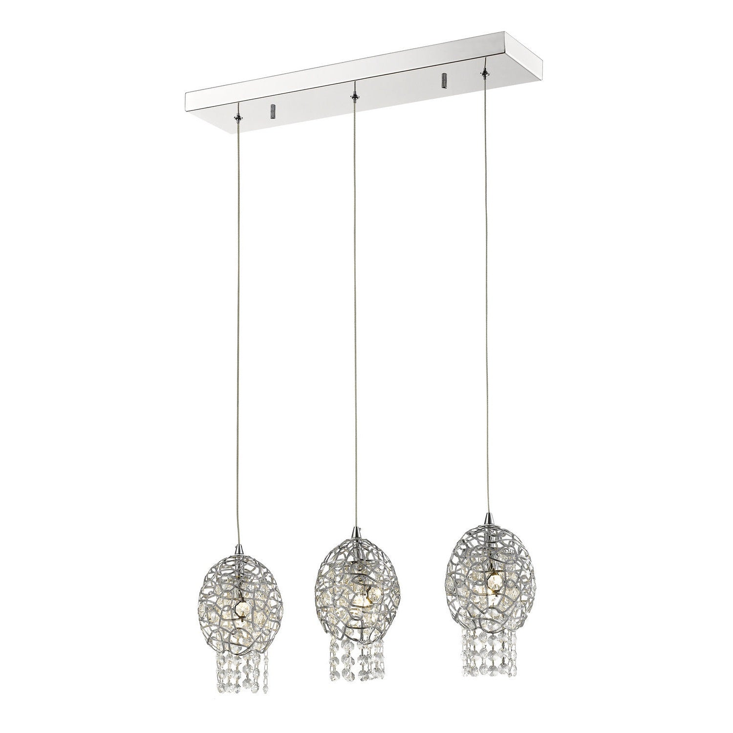 Z-Lite - 889CH-3B - Three Light Linear Chandelier - Nabul - Chrome
