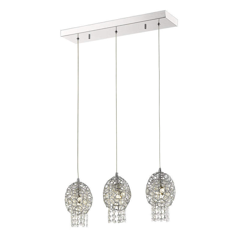 Z-Lite - 889CH-3B - Three Light Linear Chandelier - Nabul - Chrome