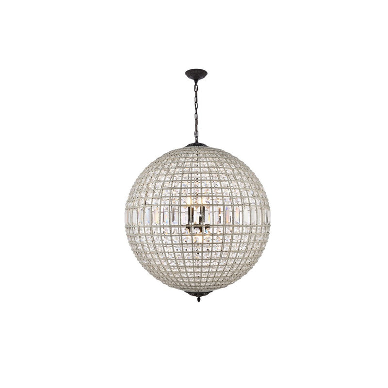 Elegant Lighting - 1205G36DB/RC - Eight Light Chandelier - Olivia - Dark Bronze
