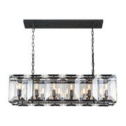 Elegant Lighting - 1212D40FB - 12 Light Chandelier - Monaco - Flat Black