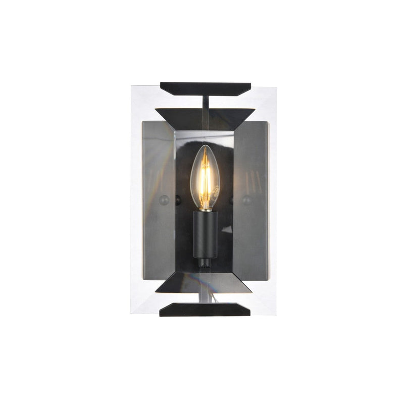 Elegant Lighting - 1212W6FB - One Light Wall Sconce - Monaco - Flat Black